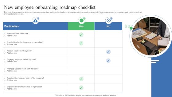 New Employee Onboarding Roadmap Checklist Professional PDF