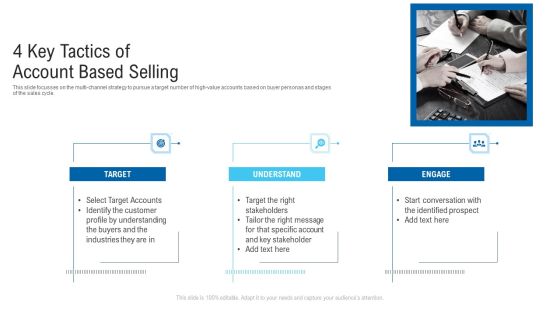 New Era Of B2B Trading 4 Key Tactics Of Account Based Selling Ppt Icon Master Slide PDF New Era Of B2B Trading 4 Key Tactics Of Account Based Selling Ppt Icon Master Slide PDF