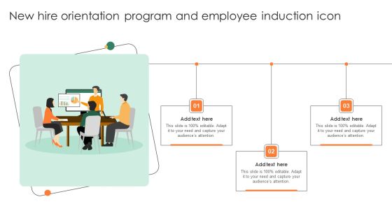 New Hire Orientation Program And Employee Induction Icon Diagrams PDF