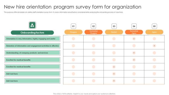 New Hire Orientation Program Survey Form For Organization Brochure PDF New Hire Orientation Program Survey Form For Organization Brochure PDF