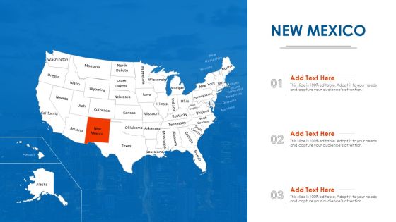 New Mexico Map PowerPoint Presentation Ppt Template PDF