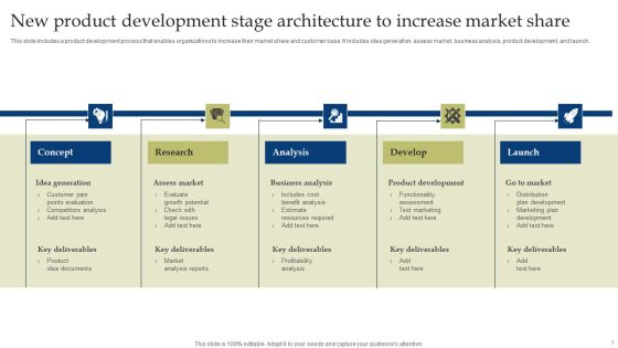 New Product Development Stage Architecture To Increase Market Share Brochure PDF New Product Development Stage Architecture To Increase Market Share Brochure PDF