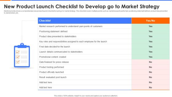 New Product Launch Checklist To Develop Go To Market Strategy Infographics PDF New Product Launch Checklist To Develop Go To Market Strategy Infographics PDF