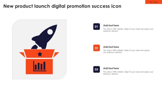 New Product Launch Digital Promotion Success Icon Ideas PDF
