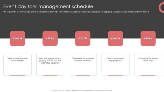 New Product Launch Event Management Activities Event Day Task Management Schedule Information PDF New Product Launch Event Management Activities Event Day Task Management Schedule Information PDF