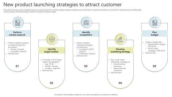 New Product Launching Strategies To Attract Customer Inspiration PDF
