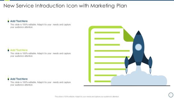 New Service Introduction Icon With Marketing Plan Information PDF New Service Introduction Icon With Marketing Plan Information PDF