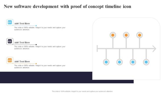 New Software Development With Proof Of Concept Timeline Icon Portrait PDF