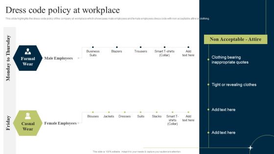 New Staff Onboarding Program Dress Code Policy At Workplace Template PDF New Staff Onboarding Program Dress Code Policy At Workplace Template PDF