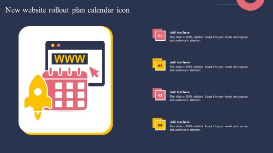 New Website Rollout Plan Calendar Icon Demonstration PDF New Website Rollout Plan Calendar Icon Demonstration PDF
