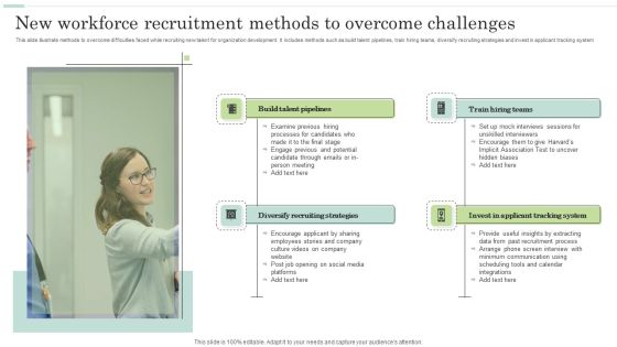 New Workforce Recruitment Methods To Overcome Challenges Background PDF New Workforce Recruitment Methods To Overcome Challenges Background PDF
