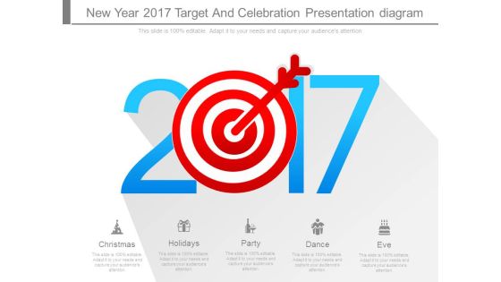 New Year 2017 Target And Celebration Presentation Diagram New Year 2017 Target And Celebration Presentation Diagram