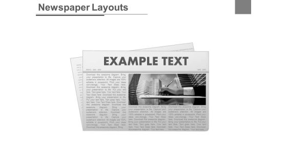 News Paper Design With Example Text Powerpoint Slides News Paper Design With Example Text Powerpoint Slides