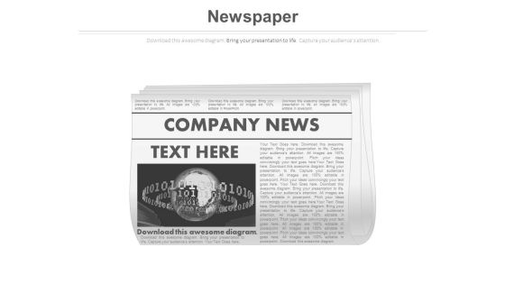News Paper Diagram For Company News Powerpoint Slides News Paper Diagram For Company News Powerpoint Slides