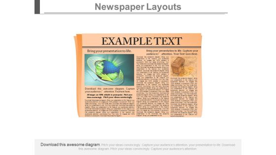 News Paper Infographics Diagram Powerpoint Slides