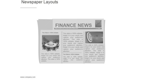 Newspaper Layouts Ppt PowerPoint Presentation Microsoft