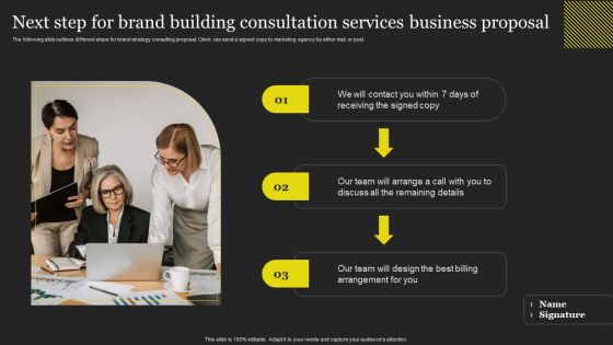 Next Step For Brand Building Consultation Services Business Proposal Mockup PDF Next Step For Brand Building Consultation Services Business Proposal Mockup PDF