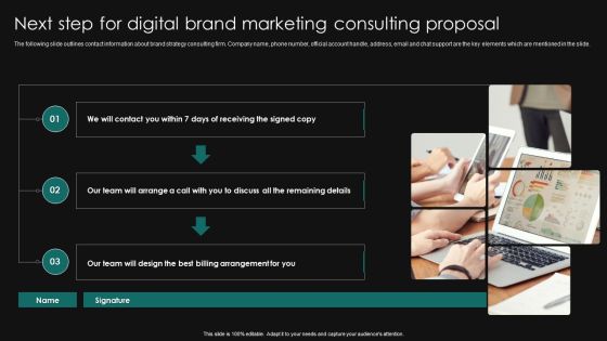 Next Step For Digital Brand Marketing Consulting Proposal Infographics PDF Next Step For Digital Brand Marketing Consulting Proposal Infographics PDF