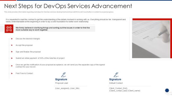 Next Steps For Devops Services Advancement Ideas PDF Next Steps For Devops Services Advancement Ideas PDF