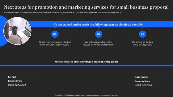 Next Steps For Promotion And Marketing Services For Small Business Proposal Microsoft PDF Next Steps For Promotion And Marketing Services For Small Business Proposal Microsoft PDF