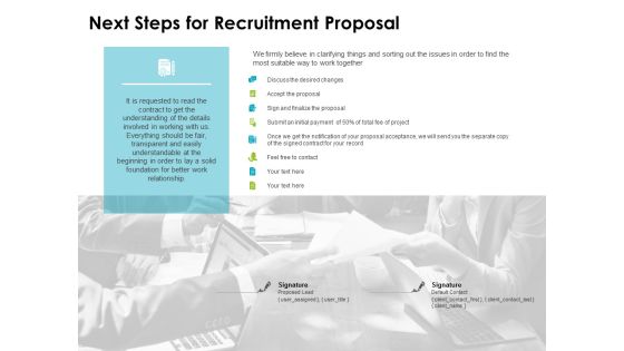 next steps for recruitment proposal ppt powerpoint presentation gallery demonstration next steps for recruitment proposal ppt powerpoint presentation gallery demonstration