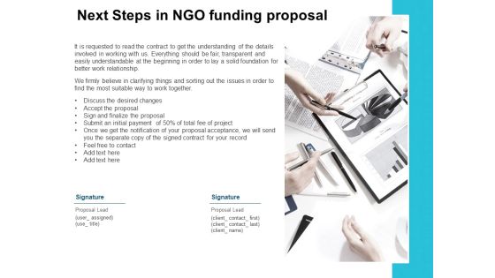 Next Steps In NGO Funding Proposal Ppt PowerPoint Presentation Background Images Next Steps In NGO Funding Proposal Ppt PowerPoint Presentation Background Images