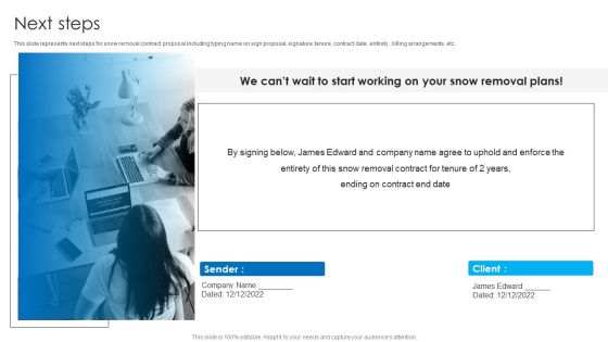Next Steps Snow Cleaning Services Proposal Ppt Styles Brochure PDF Next Steps Snow Cleaning Services Proposal Ppt Styles Brochure PDF