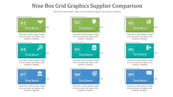 Nine Box Grid Graphics Supplier Comparison Ppt PowerPoint Presentation Gallery Smartart PDF Nine Box Grid Graphics Supplier Comparison Ppt PowerPoint Presentation Gallery Smartart PDF