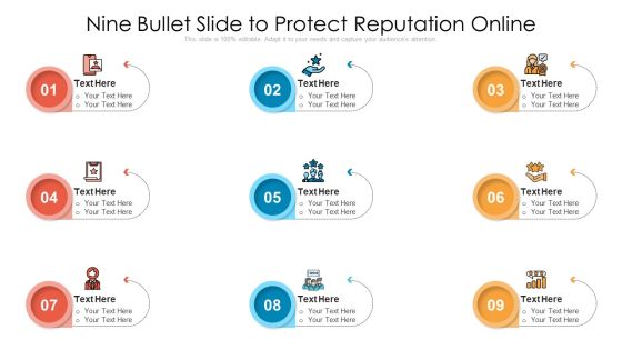 Nine Bullet Slide To Protect Reputation Online Ppt PowerPoint Presentation Infographic Template Clipart Images PDF Nine Bullet Slide To Protect Reputation Online Ppt PowerPoint Presentation Infographic Template Clipart Images PDF
