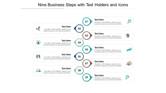 Nine Business Steps With Text Holders And Icons Ppt PowerPoint Presentation Model Files Nine Business Steps With Text Holders And Icons Ppt PowerPoint Presentation Model Files