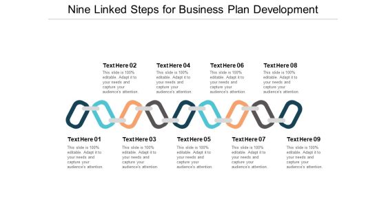 Nine Linked Steps For Business Plan Development Ppt PowerPoint Presentation Infographics Portfolio