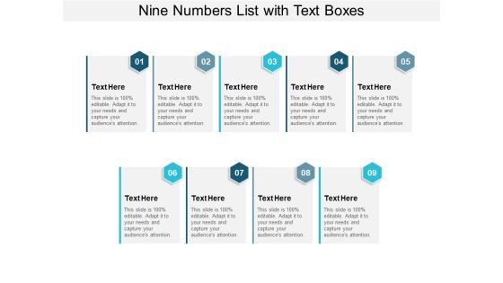 Nine Numbers List With Text Boxes Ppt PowerPoint Presentation Layouts Visuals Nine Numbers List With Text Boxes Ppt PowerPoint Presentation Layouts Visuals