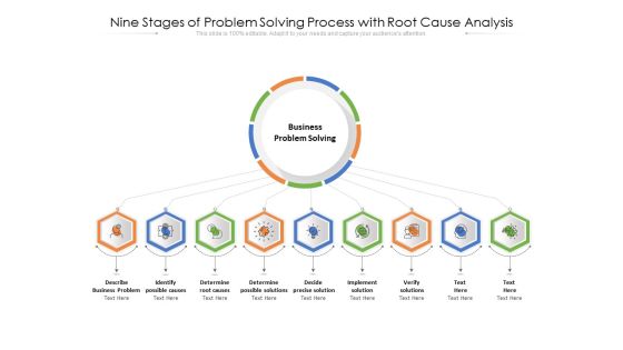 Nine Stages Of Problem Solving Process With Root Cause Analysis Ppt PowerPoint Presentation Slides Clipart PDF Nine Stages Of Problem Solving Process With Root Cause Analysis Ppt PowerPoint Presentation Slides Clipart PDF