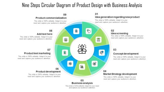 Nine Steps Circular Diagram Of Product Design With Business Analysis Ppt Infographics Format Ideas PDF Nine Steps Circular Diagram Of Product Design With Business Analysis Ppt Infographics Format Ideas PDF