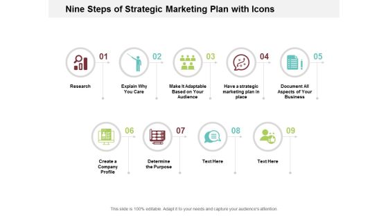 Nine Steps Of Strategic Marketing Plan With Icons Ppt Powerpoint Presentation Infographic Template Slide Nine Steps Of Strategic Marketing Plan With Icons Ppt Powerpoint Presentation Infographic Template Slide