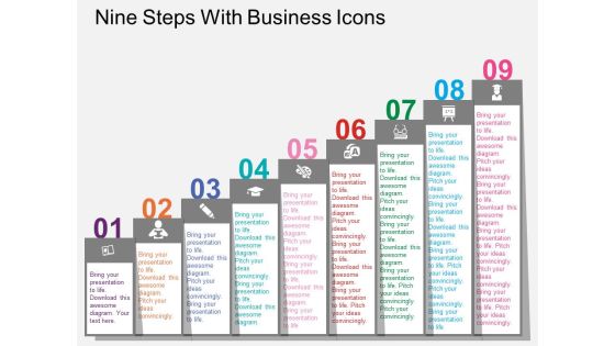 Nine Steps With Business Icons Powerpoint Templates Nine Steps With Business Icons Powerpoint Templates