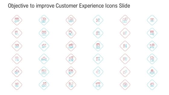Objective To Improve Customer Experience Icons Slide Ppt Inspiration Infographic Template PDF