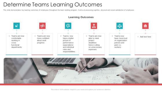 Official Team Collaboration Plan Determine Teams Learning Outcomes Clipart PDF