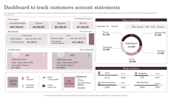 Omnichannel Services Solution In Financial Sector Dashboard To Track Customers Account Statements Guidelines PDF Omnichannel Services Solution In Financial Sector Dashboard To Track Customers Account Statements Guidelines PDF