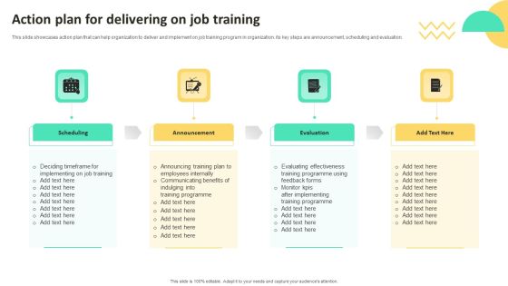 On Job Staff Training Program For Skills Advancement Action Plan For Delivering On Job Training Template PDF On Job Staff Training Program For Skills Advancement Action Plan For Delivering On Job Training Template PDF
