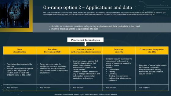 On Ramp Option 2 Applications And Data Template PDF On Ramp Option 2 Applications And Data Template PDF