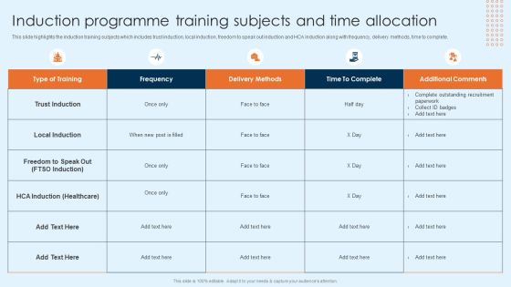 Onboarding Brochure For New Employees Induction Programme Training Subjects And Time Allocation Ideas PDF Onboarding Brochure For New Employees Induction Programme Training Subjects And Time Allocation Ideas PDF
