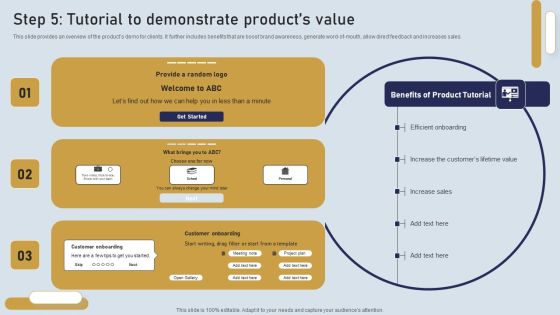 Onboarding Journey For Effective Client Communication Step 5 Tutorial To Demonstrate Products Value Introduction PDF Onboarding Journey For Effective Client Communication Step 5 Tutorial To Demonstrate Products Value Introduction PDF