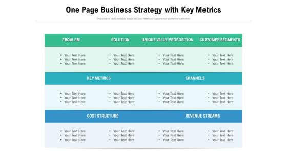 One Page Business Strategy With Key Metrics Ppt PowerPoint Presentation File Background Image PDF One Page Business Strategy With Key Metrics Ppt PowerPoint Presentation File Background Image PDF