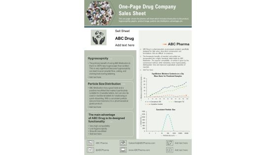 One Page Drug Company Sales Sheet PDF Document PPT Template One Page Drug Company Sales Sheet PDF Document PPT Template