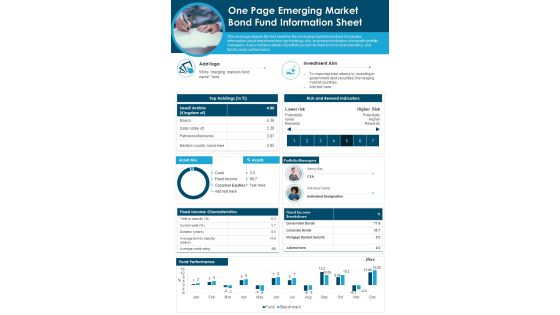 One Page Emerging Market Bond Fund Information Sheet PDF Document PPT Template One Page Emerging Market Bond Fund Information Sheet PDF Document PPT Template
