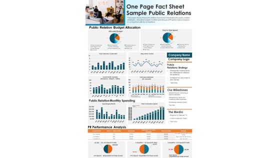 One Page Fact Sheet Sample Public Relations PDF Document PPT Template One Page Fact Sheet Sample Public Relations PDF Document PPT Template