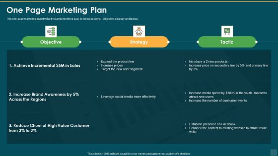One Page Marketing Plan Strategy Ppt Icon PDF One Page Marketing Plan Strategy Ppt Icon PDF