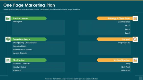 One Page Marketing Plan Timeline Ppt Gallery Layout PDF One Page Marketing Plan Timeline Ppt Gallery Layout PDF