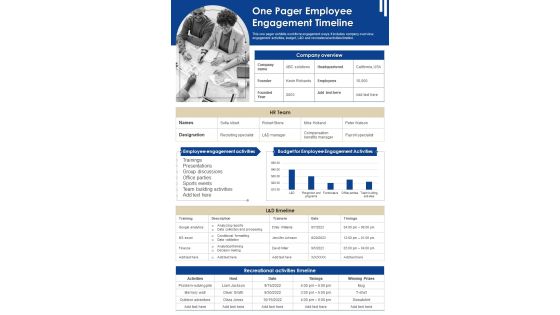 One Page Personnel Engagement Schedule PDF Document PPT Template One Page Personnel Engagement Schedule PDF Document PPT Template